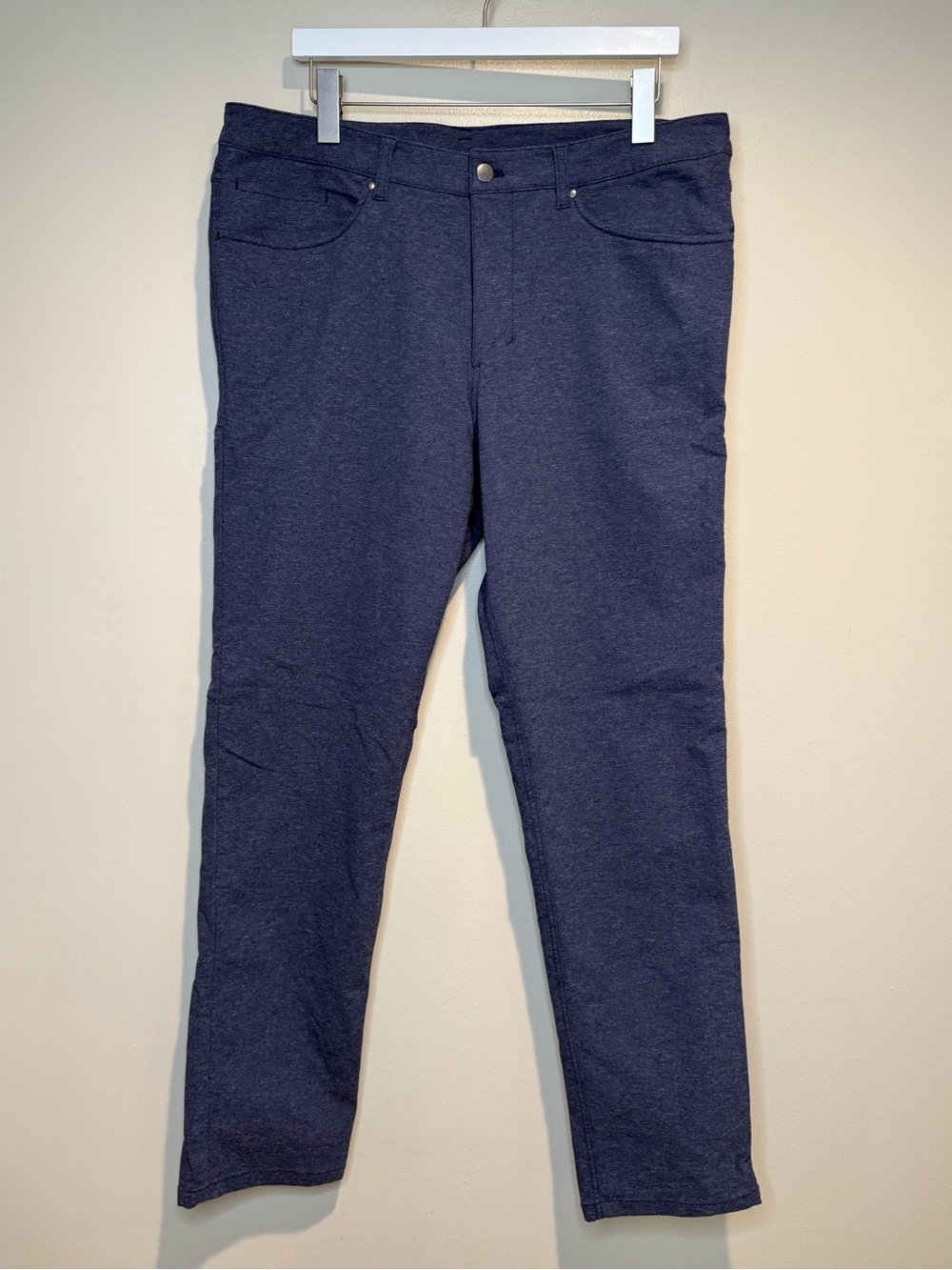 Lululemon ABC Pant Classic Technical canvas Heathered deep Navy 36x34